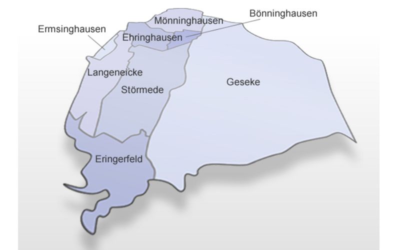 Geseke und Ortsteile
