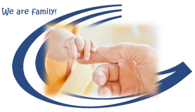 Geseke-Logo, Hand eines Erwachsenen hält die Hand eines Kleinkindes