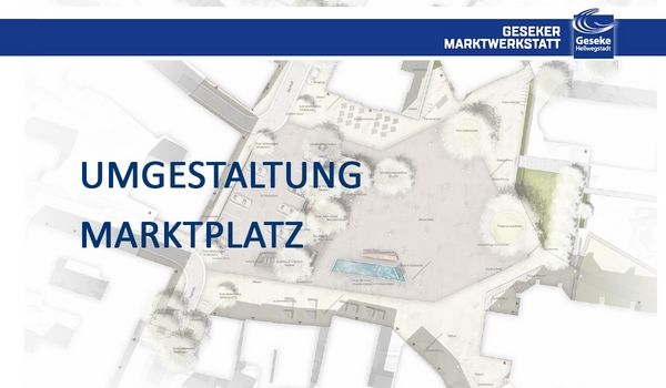 Planskizze zur Umgestaltung des Geseker Marktplatzes