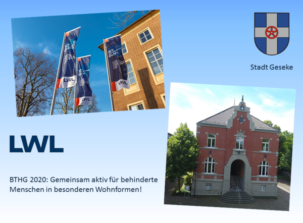 Fotos der Verwaltungsgebäude des LWL und der Stadt Geseke