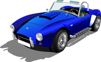 Kraftfahrzeug (blauer Sportwagen)