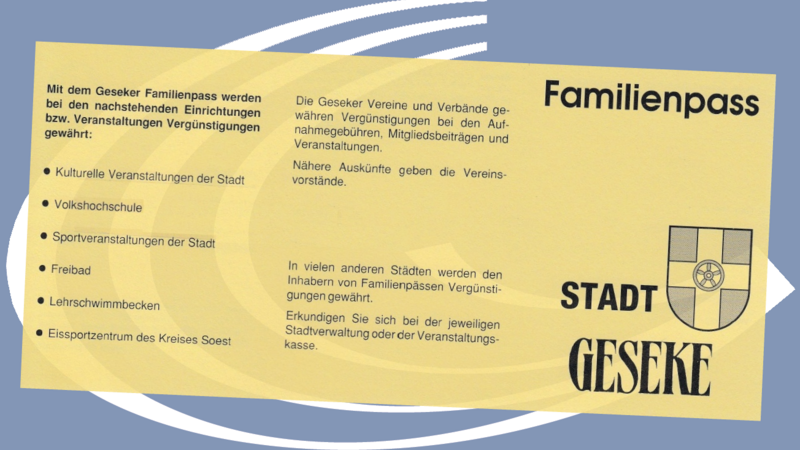 Abbildung des Geseker Familienpasses