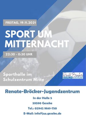 Plakat Sport um Mitternacht