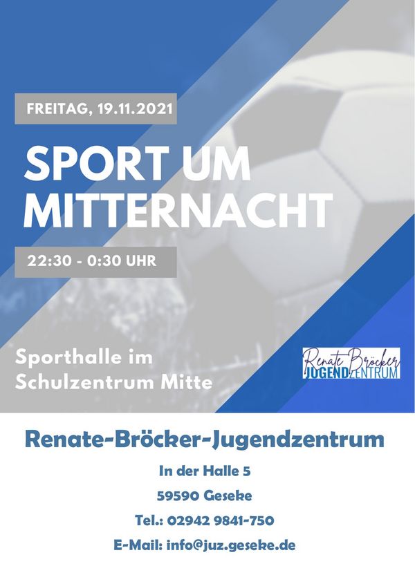 Plakat Sport um Mitternacht