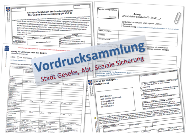 Vordrucksammlung der Abteilung Soziale Sicherung