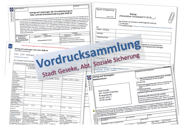 Vordrucksammlung der Abteilung Soziale Sicherung