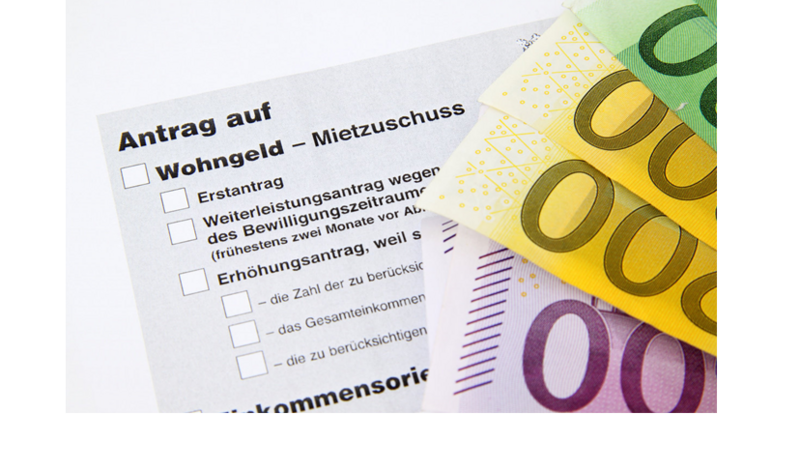 Wohngeldantrag und Bargeld