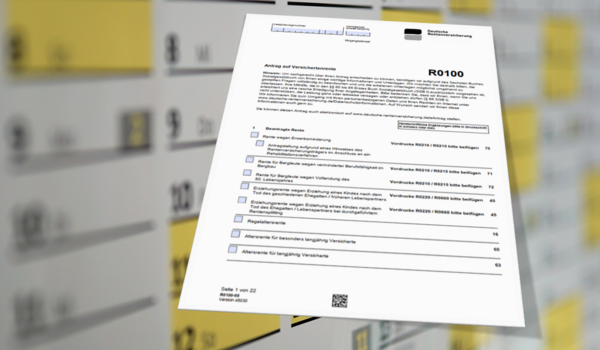 Rentenantrag und Kalender