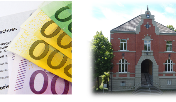 Wohngeldantrag und Geldscheine, Altes Rathaus