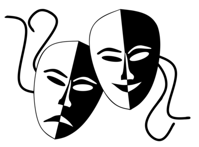 Zwei Theatermasken