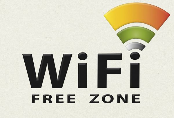 Symbol "WiFi Free Zone"