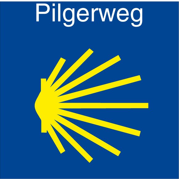 Logo des Jakobsweges (Pilgerweg)