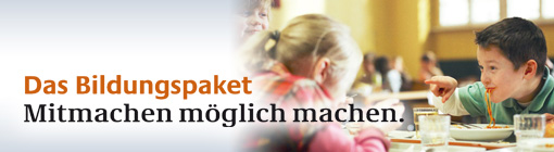 Banner: Das Bildungspaket - Mitmachen möglich machen.