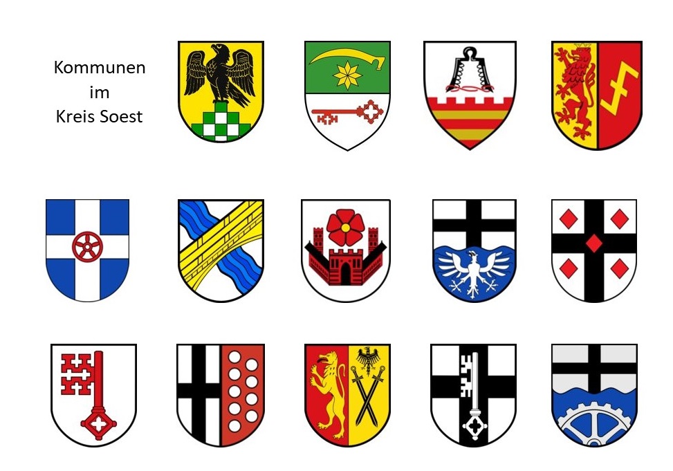 Wappen aller Kommunen im Kreis Soest